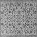 Black/Gray 72 x 72 x 0.35 in Area Rug - Bungalow Rose Floral Machine Made Machine Woven Area Rug in Gray/Black /Wool | Wayfair