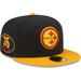 Men's New Era Navy/Gold Pittsburgh Steelers 75th Anniversary 59FIFTY Fitted Hat