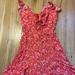 Zara Dresses | Floral Mini Dress! | Color: Red/White | Size: Xs