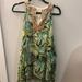 Free People Dresses | Fp One Palm Print/Leaf Print Dress Sz L | Color: Gold/Green | Size: L