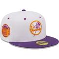 Men's New Era White/Purple York Yankees Final Season at the Original Yankee Stadium Grape Lolli 59FIFTY Fitted Hat