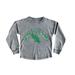 Girls Youth Gameday Couture Gray North Texas Mean Green Faded Wash Pullover Top