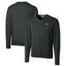 Men's Cutter & Buck Heather Charcoal Tulane Green Wave Lakemont Tri-Blend Big Tall V-Neck Pullover Sweater