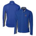 Men's Cutter & Buck Royal Delaware Fightin' Blue Hens Navigate Softshell Big Tall Full-Zip Jacket