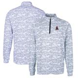 Men's Cutter & Buck Charcoal Alabama Crimson Tide Vault Big Tall Traverse Camo Print Stretch Quarter-Zip Pullover Top