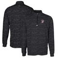 Men's Cutter & Buck Black Mississippi State Bulldogs Vault Big Tall Traverse Camo Print Stretch Quarter-Zip Pullover Top