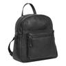 Cityrucksack MUSTANG ""Memphis backpack round"", Gr. B/H/T: 26cm x 12cm x 30cm, schwarz, Leder, Basic, Rucksäcke, Reißverschluss-Rückfach