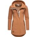 Sweatjacke RAGWEAR "Letty Intl." Gr. L (40), rosa Damen Sweatjacken Sportliche Kapuzenjacke mit Kunstleder-Elementen