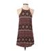 Forever 21 Casual Dress - Shift: Burgundy Aztec or Tribal Print Dresses - Women's Size X-Small