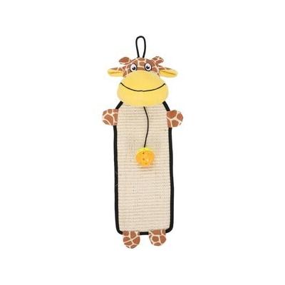 Pet Life Paw-Pleasant Eco-Natural Sisal & Jute Hanging Carpet Kitty Cat Scratcher & Toy, Brown / Yellow