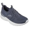 Slip-On Sneaker SKECHERS "SKECH-AIR DYNAMIGHT -", Damen, Gr. 39, grau (blau, grau), Textil, sportlich, Schuhe, Schlupfschuh, Slipper, Freizeitschuh mit Gummizug
