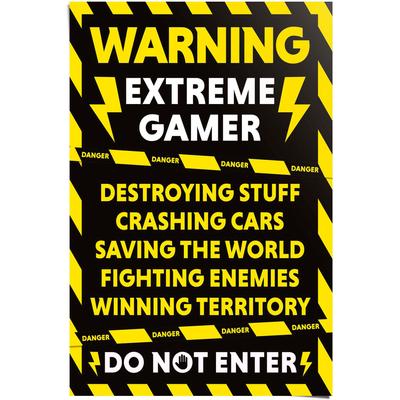 Poster REINDERS "Gamer at Work", gelb (farbe bild(er): gelb), B:61cm H:91,5cm T:0,1cm, Papier, Bilder Image