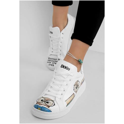 „Sneaker DOGO „“The Wise Owl““ Gr. 38, Normalschaft, weiß Damen Schuhe Sneaker Vegan“
