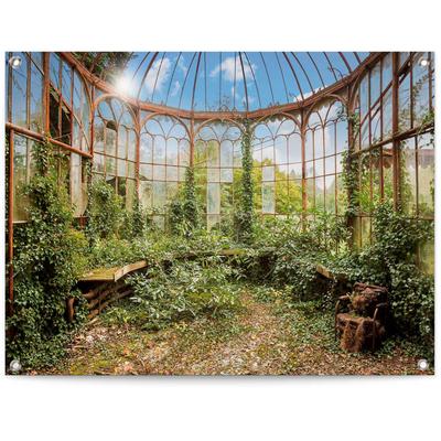 Poster REINDERS "Gartenpavillon", grün (farbe bild(er): grün), B:80cm H:60cm T:0,1cm, Leinwand, Bilder Image