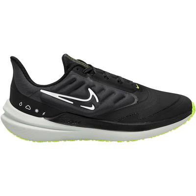 Laufschuh NIKE "AIR WINFLO 9 SHIELD WEATHERIZED", Gr. 36,5, schwarz-weiß (schwarz, weiß, dk, smoke, grau, volt), Synthet