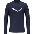 Salewa Herren Solidlogo DRY Longsleeve (Größe S, blau)