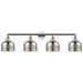 Bell 4 Light 45" LED Bath Light - Polished Nickel - Silver Mercury Sha