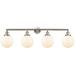 Beacon 4 Light 44" LED Bath Light - Brushed Satin Nickel - White Shade