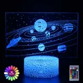 Lampe de nuit 3d Illusion univers galaxie Globe veilleuse Led décoration de chambre d'enfant