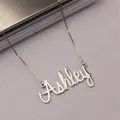 collier personnalisé prénom Collier personnalisé en acier inoxydable pour femmes chaîne de boîte en