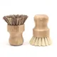 Mini brosse à récurer ronde en bambou brosse à récurer naturelle support de livres lavage de