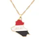 Republic Of DayMap Feel Pendentif Collier pour Femmes et Hommes Bijoux de Documents en Or Cartes