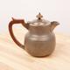 Teapot / coffee pot / kettle with lid || Vintage pewter || Wooden handle || CP Period Pewter 39