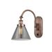 Beachcrest Home™ Shauna Cone 8" 1 Light 8" Sconce w/ Swivel Arm Glass/Metal in Gray/Brown | 12.75 H x 8 W x 13.88 D in | Wayfair