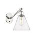 Beachcrest Home™ Shauna 1 - Light Dimmable Armed Sconce Glass/Metal in Gray | 13.75 H x 8 W x 14 D in | Wayfair 6EAB954E37F14675BD7C7191E28E56B7