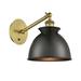 Beachcrest Home™ Shauna Adirondack 1 Light 8" Sconce Metal in Black/Yellow | 12.25 H x 8.25 W x 14.13 D in | Wayfair