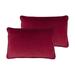 Everly Quinn Goodall Square Velvet Pillow Cover & Insert Down/Feather/Velvet in Red | 19 W x 5 D in | Wayfair A945BB504C2F488BB2FEB8CB47795E06