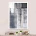 17 Stories Grey Meets White Abstract Art - Modern & Contemporary Canvas Artwork Metal in Black/White | 32 H x 16 W x 1 D in | Wayfair