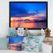Highland Dunes Dramatic Panoramic Tropical Sunset VII - Nautical & Coastal Canvas Wall Art Canvas in Blue/Orange | 16 H x 32 W x 1 D in | Wayfair