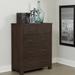 Hillsdale Kids and Teen Highlands Wood 5-Drawer Chest, Espresso