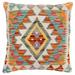 Boho Chic Shelia Turkish Hand-Woven Kilim Pillow - 18'' x 18''