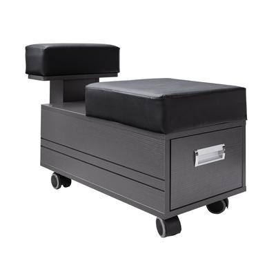 AleraII Pedicure Trolley Pedi Cart Storage Drawer Cabinet w/ Footrest, Grey - N/A