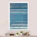 Highland Dunes Grey And Blue Modern Art - Modern & Contemporary Canvas Wall Art Metal in Blue/Gray | 32 H x 16 W x 1 D in | Wayfair