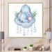 Zoomie Kids Cute Elephant Sleeping III - Children"s Art Canvas Wall Decor Canvas, Cotton in Blue/Pink/White | 16 H x 16 W x 1 D in | Wayfair