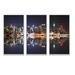 Ebern Designs New York City Skyscrapers In Blue Shade - Cityscape Framed Canvas Wall Art Set Of 3 Metal in Blue/Red | 32 H x 48 W x 1 D in | Wayfair
