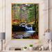 Millwood Pines Beautiful Autumn Forest Waterfall II - Traditional Canvas Artwork Canvas in Green/Red | 12 H x 8 W x 1 D in | Wayfair