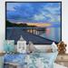 Highland Dunes Wood Bridge Path At Beach - Nautical & Coastal Canvas Wall Decor Canvas in Blue/Gray/Green | 12 H x 20 W x 1 D in | Wayfair