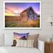 Gracie Oaks Old Barn At Sunrise - Traditional Canvas Art Print Canvas in Gray/Green/Indigo | 34 H x 44 W x 1.5 D in | Wayfair