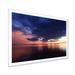 Highland Dunes Dramatic Panoramic Tropical Sunset - Nautical & Coastal Canvas Wall Art Canvas in Blue/Pink | 12 H x 20 W x 1 D in | Wayfair