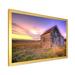 Gracie Oaks Old Barn At Sunrise - Traditional Canvas Art Print Canvas in Green/Indigo/Yellow | 16 H x 32 W x 1 D in | Wayfair