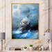 Breakwater Bay Old Battle Sea Ship II - Nautical & Coastal Canvas Wall Decor Metal in Blue/White | 32 H x 16 W x 1 D in | Wayfair