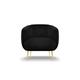 Fauteuil en velours noir