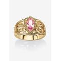 Women's Simulated Birthstone Gold-Plated Filigree Ring by PalmBeach Jewelry in June (Size 6)