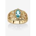 Women's Simulated Birthstone Gold-Plated Filigree Ring by PalmBeach Jewelry in December (Size 10)