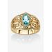 Women's Simulated Birthstone Gold-Plated Filigree Ring by PalmBeach Jewelry in December (Size 10)