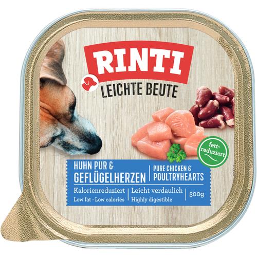 Sparpaket: 18x300g RINTI Leichte Beute Huhn & Geflügelherzen Hundefutter nass